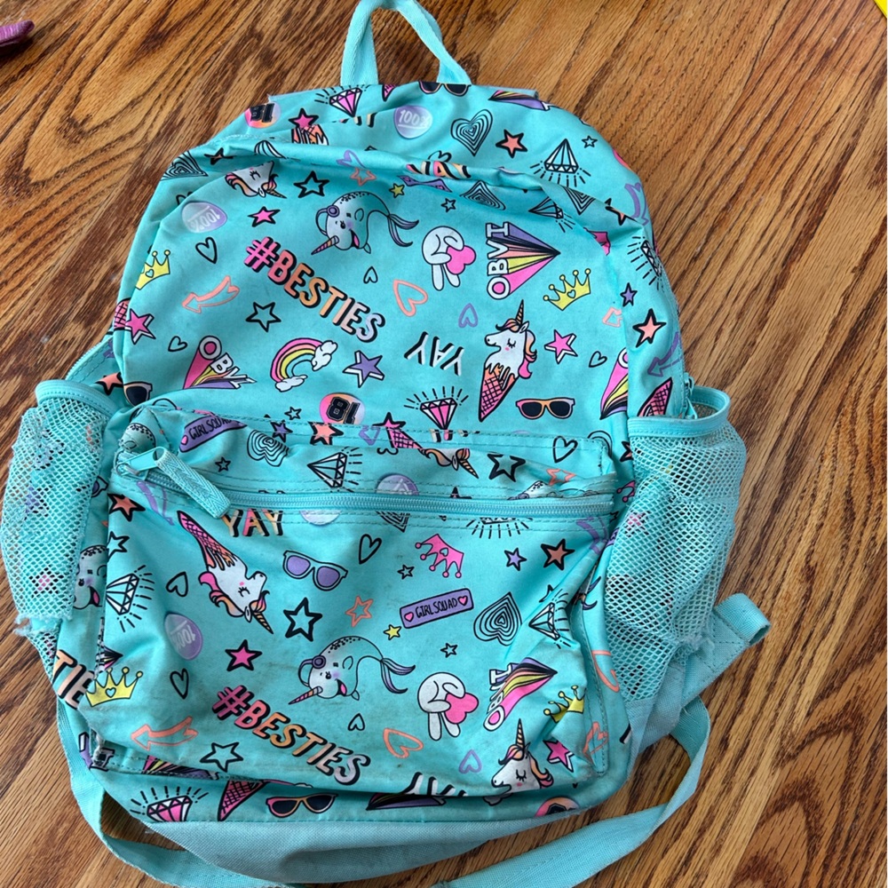 🌺 Kids Unicorn narwhal Backpack - Turquoise.